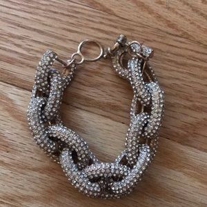 Diamond giant chain link bracelet
